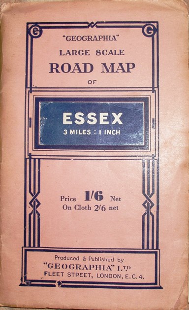 Geographia Large Scale Road Map of Essex, 1946 cover